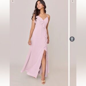 Revelry Paloma Chiffon Dress - Baby Pink
